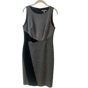 Classiques entier mixed fabric dress blacks & grays sz 12